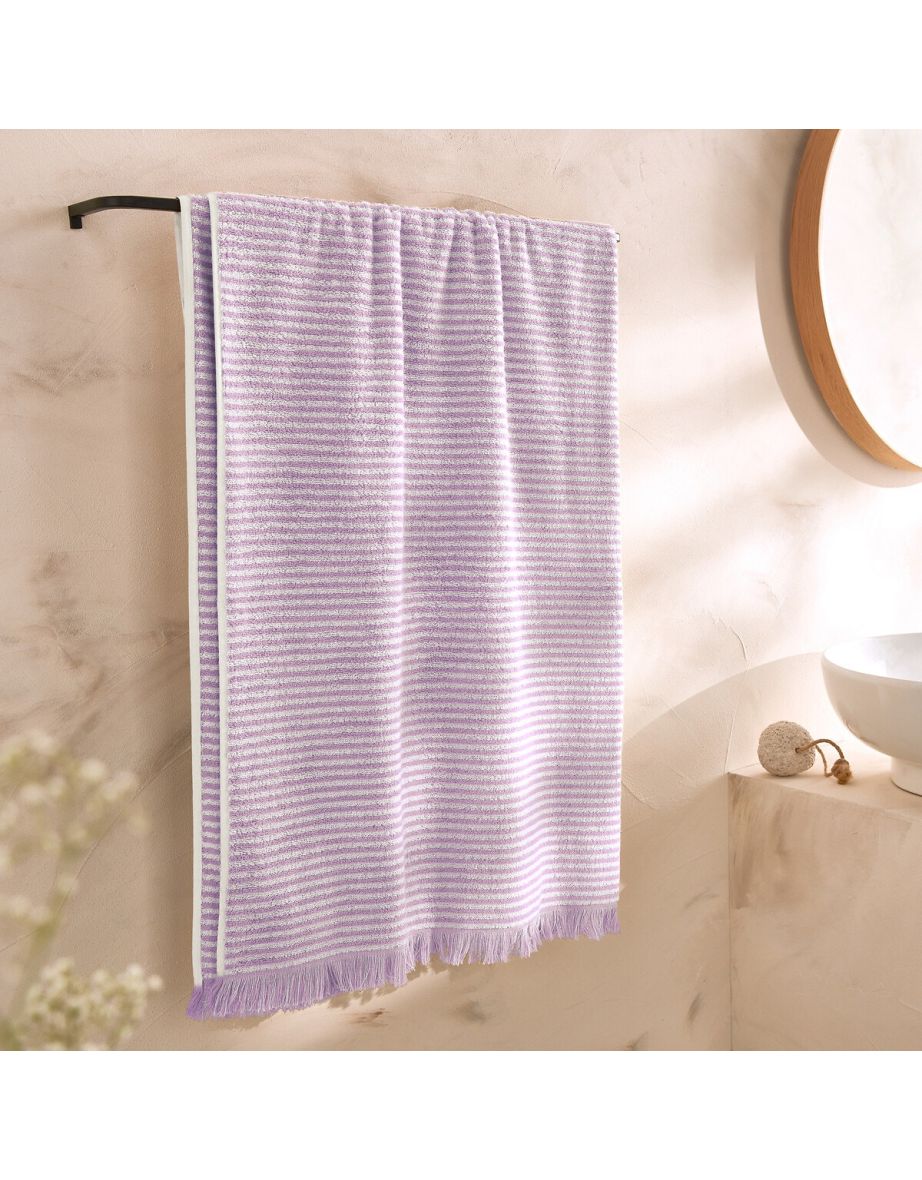 Malo Striped 100% Cotton Bath Sheet