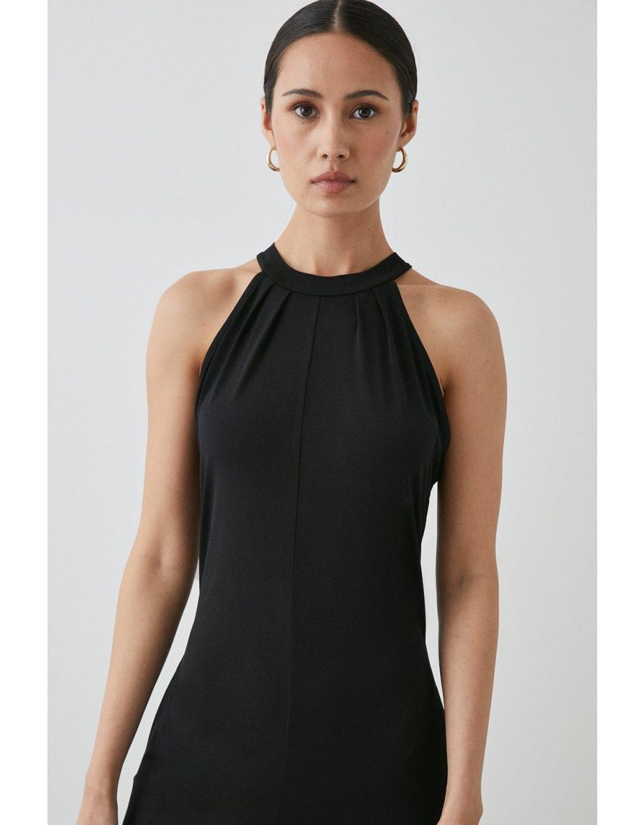 Black Twist Neck Jumpsuit - black - 3