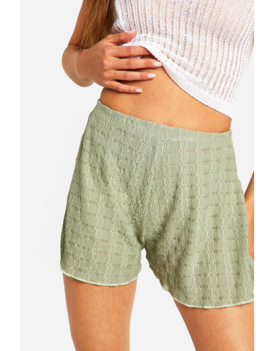 Broderie Flippy Short - khaki - 3