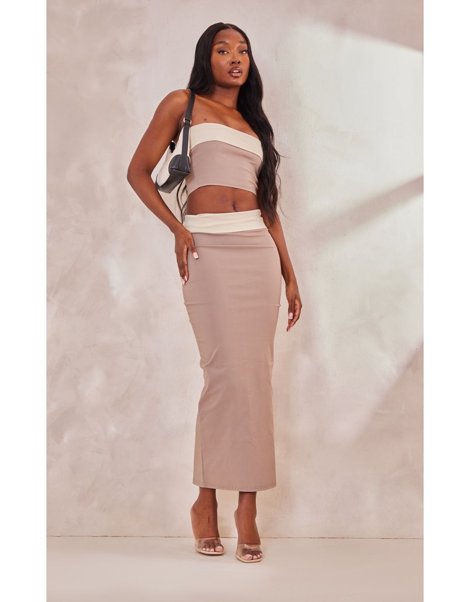 Amazon.com: Women's High Waist Fold Pleated Skirt in Brown - Elegant Plain Midi  Skirt (Color : Brown, Size : X-Large) : Clothing, Shoes & Jewelry