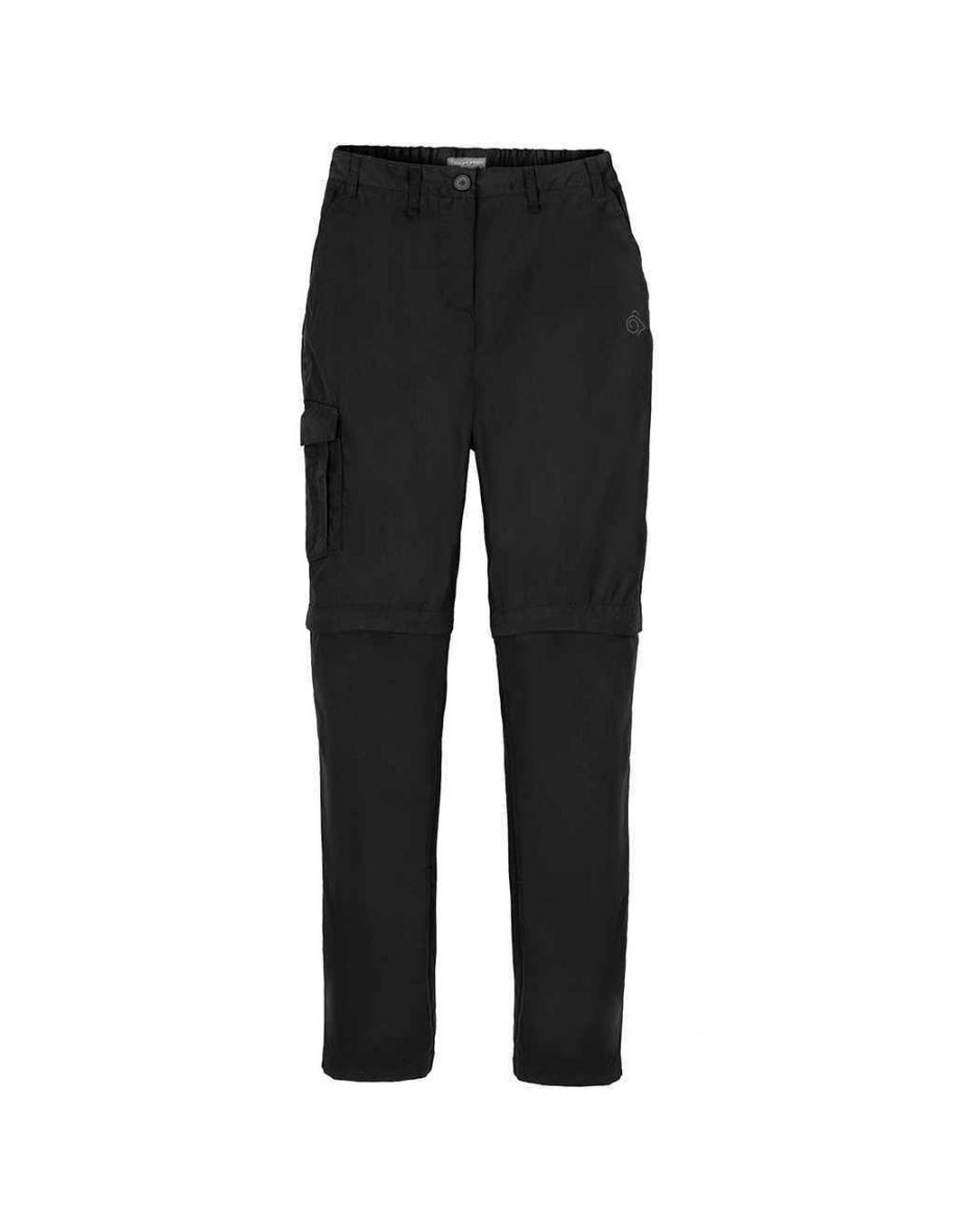 Craghoppers Womens/Ladies Expert Kiwi Convertible Cargo Trousers - Black