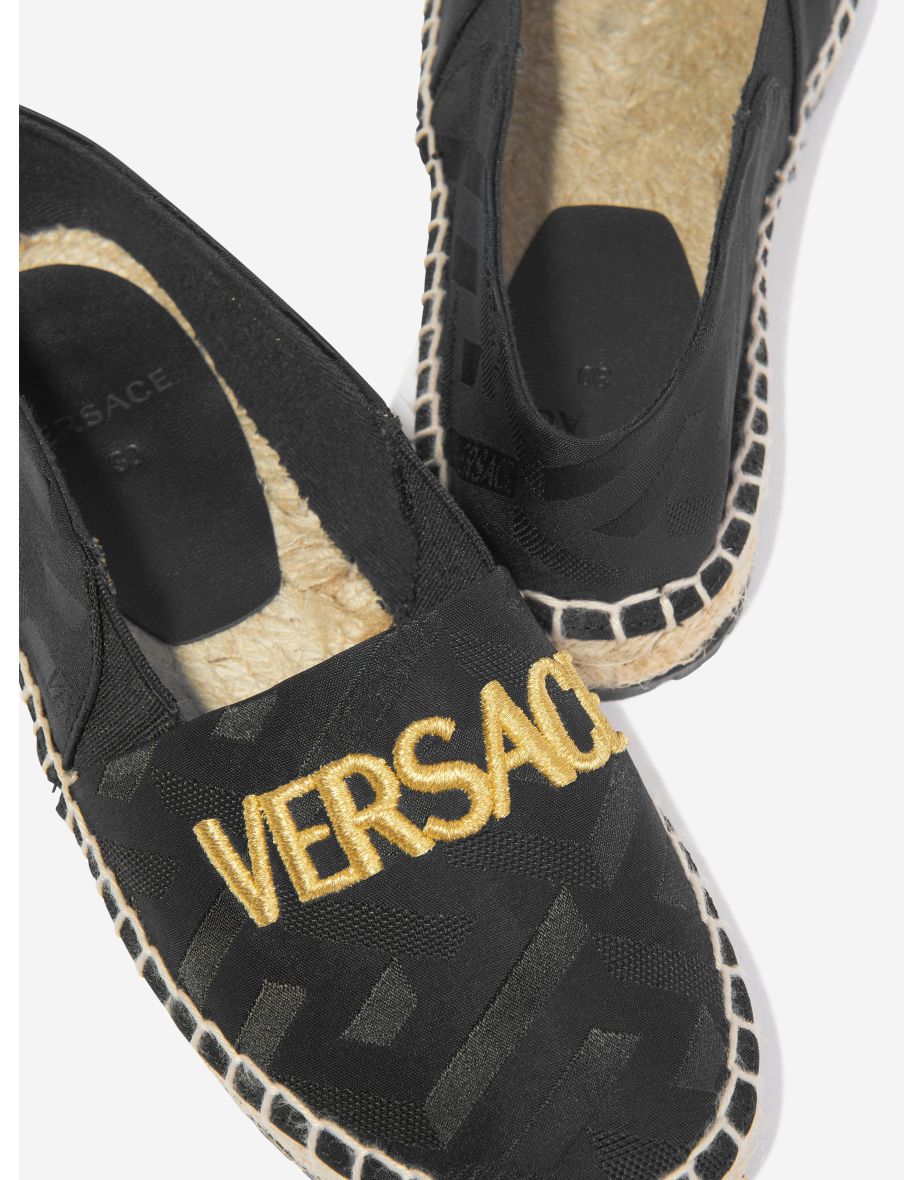Kids Logo Espadrilles in Black - 3