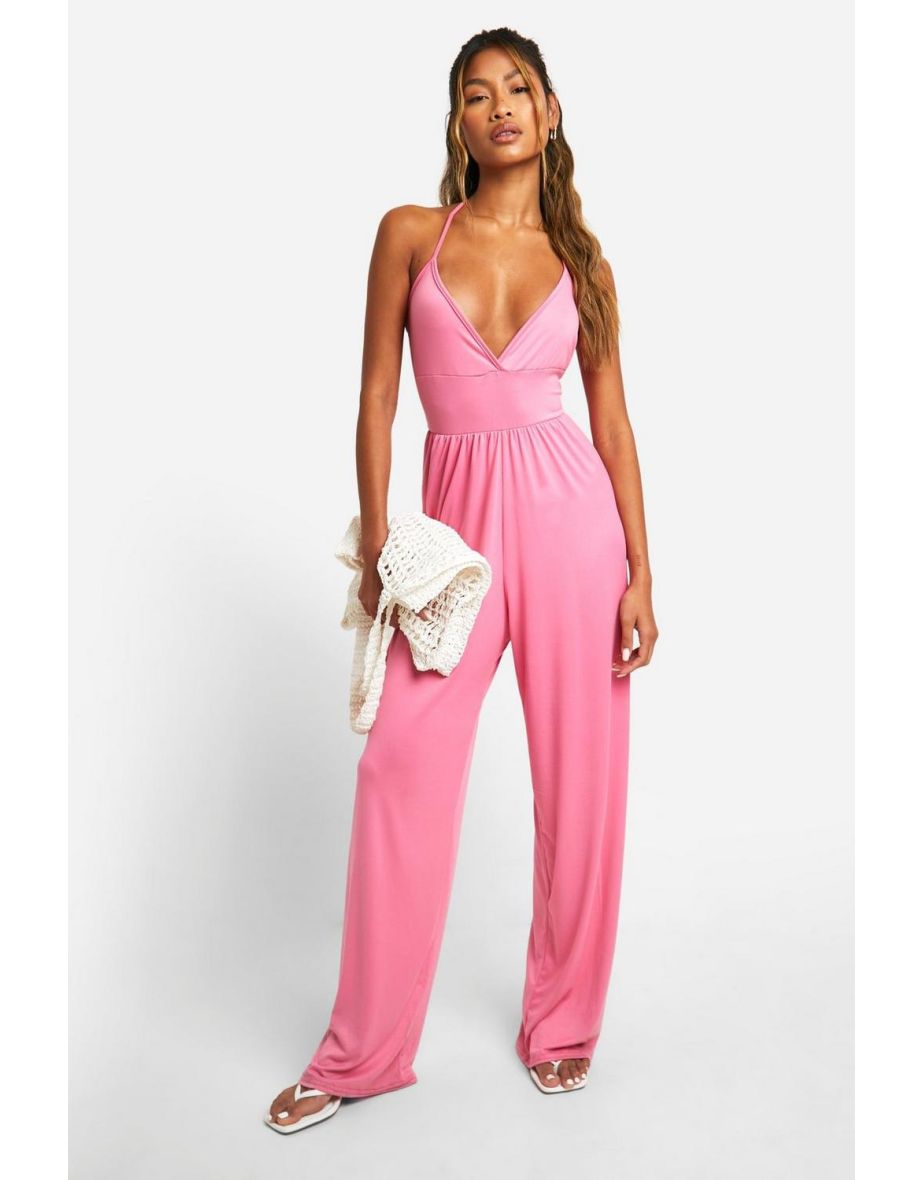 Supersoft Basic Wide Leg Jumpsuit - pink