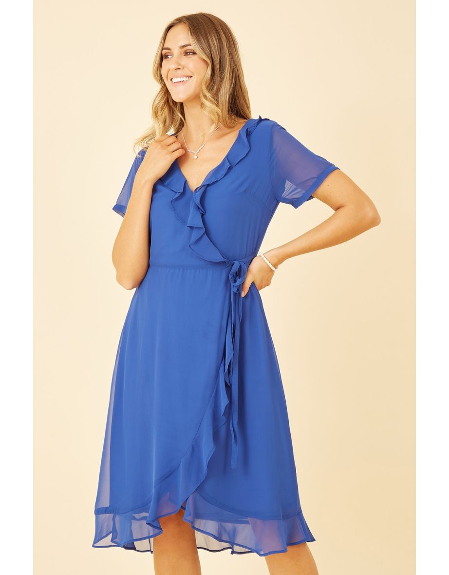 Frill wrap dress best sale