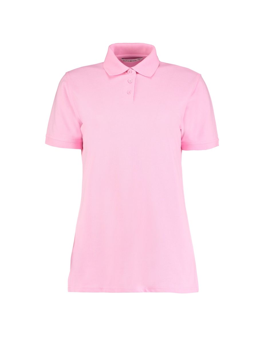Kustom Kit Ladies Klassic Superwash Short Sleeve Polo Shirt - Pink