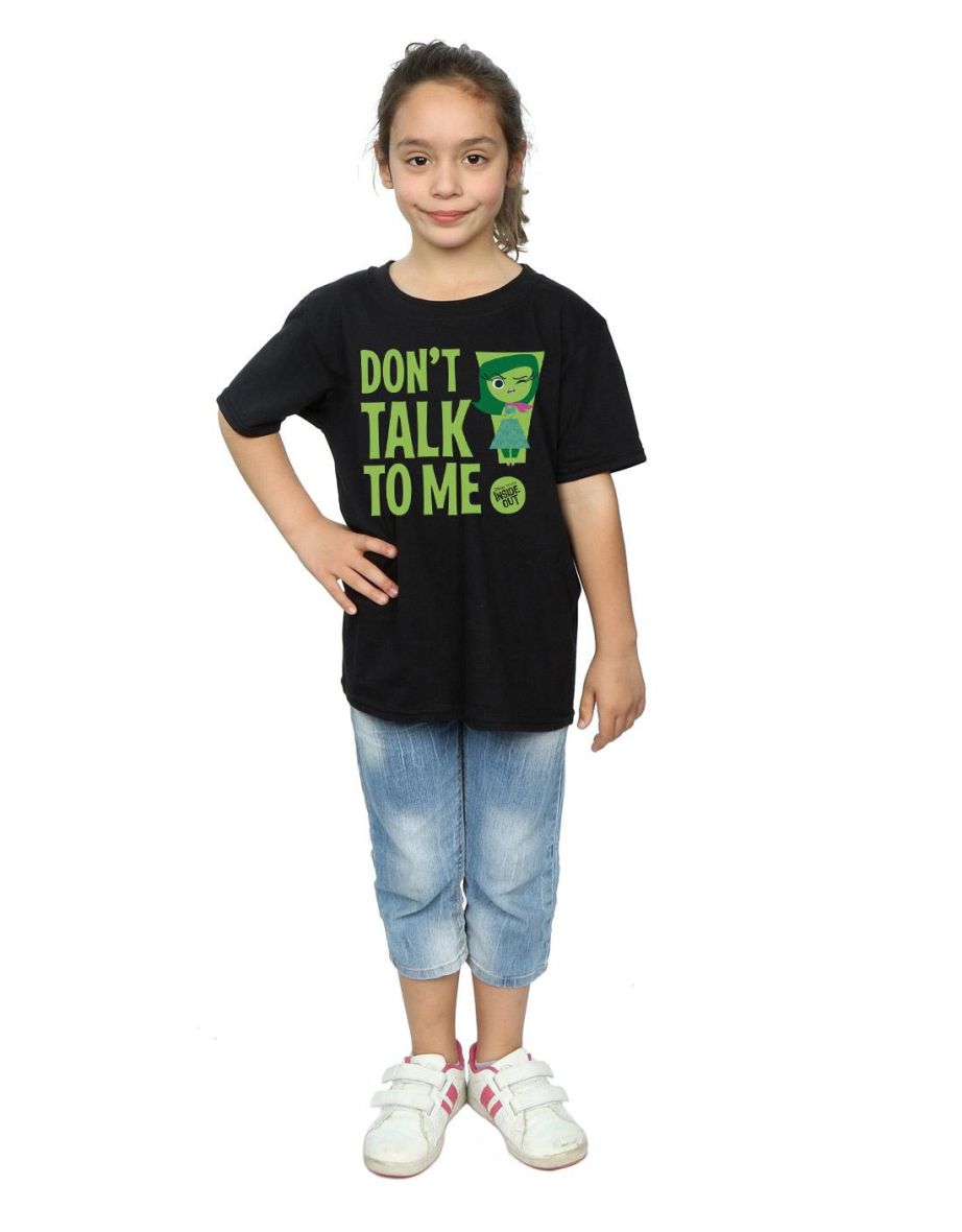 Inside Out Girls Don´t Talk To Me Cotton T-Shirt - Black - 3