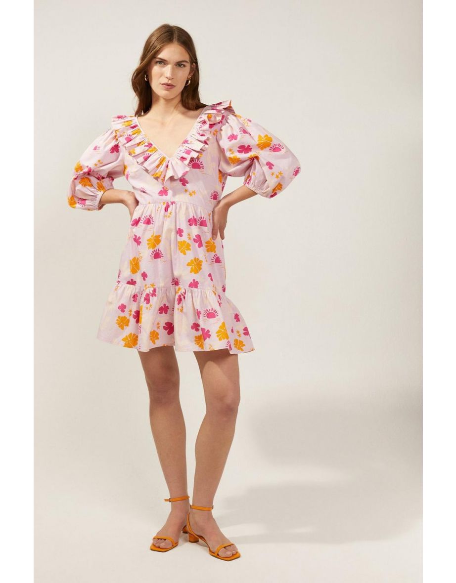 Oasis purple floral dress best sale