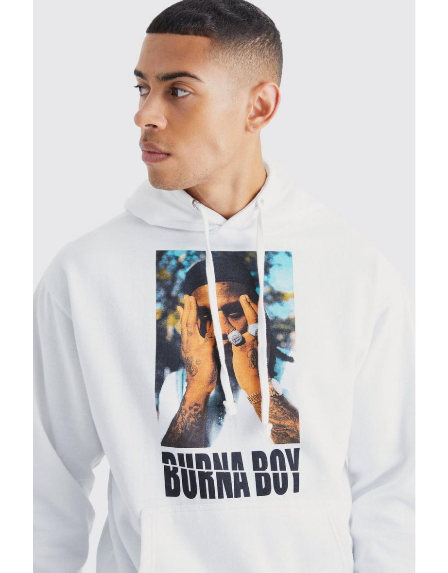 Oversized Burna Boy License Hoodie - white - 2