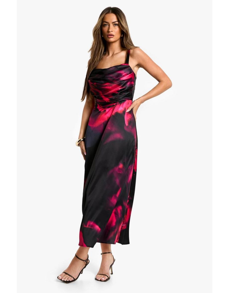 Satin Corset Dress - black