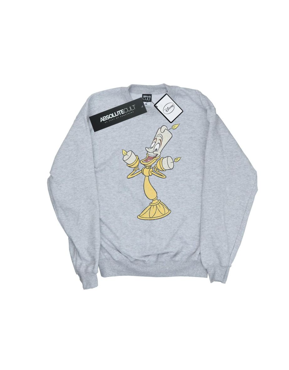 Disney Boys Beauty And The Beast Lumiere Distressed Sweatshirt - Sports Grey