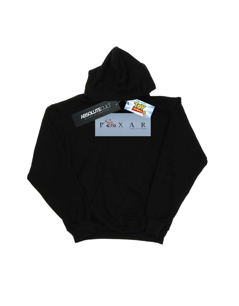 Disney Girls Toy Story 4 Duke Caboom Pixar Studios Logo Hoodie - Black