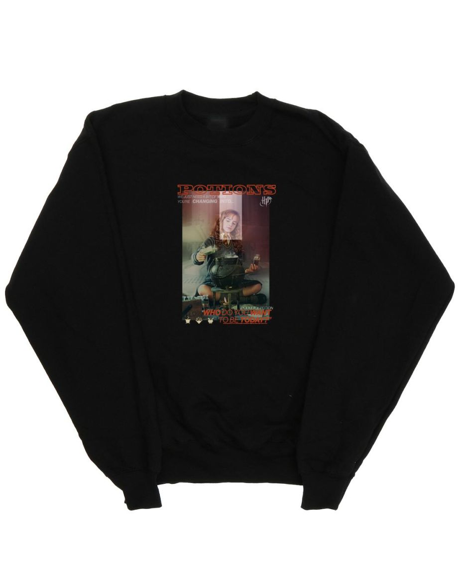Harry Potter Girls Hermoine Granger Polyjuice Sweatshirt - Black