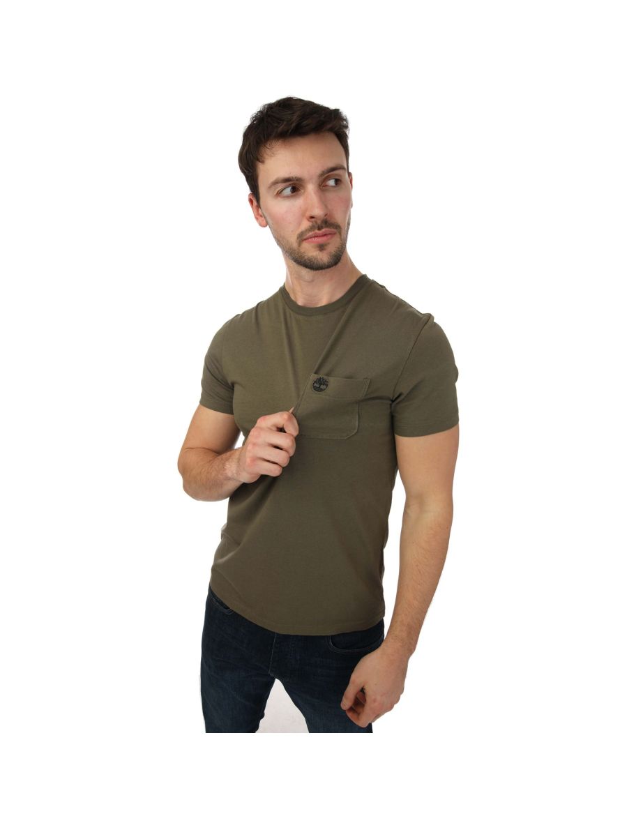 Men's Timberland Dunstan River Pocket T-Shirt in Green - 6