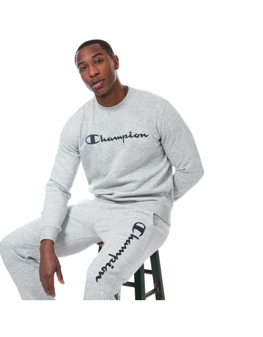 Men's Champion Crew Neck Sweatshirt in Grey - 3