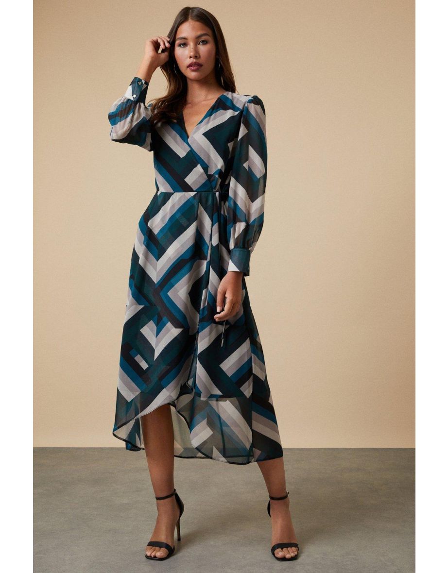 Wallis green wrap dress fashion