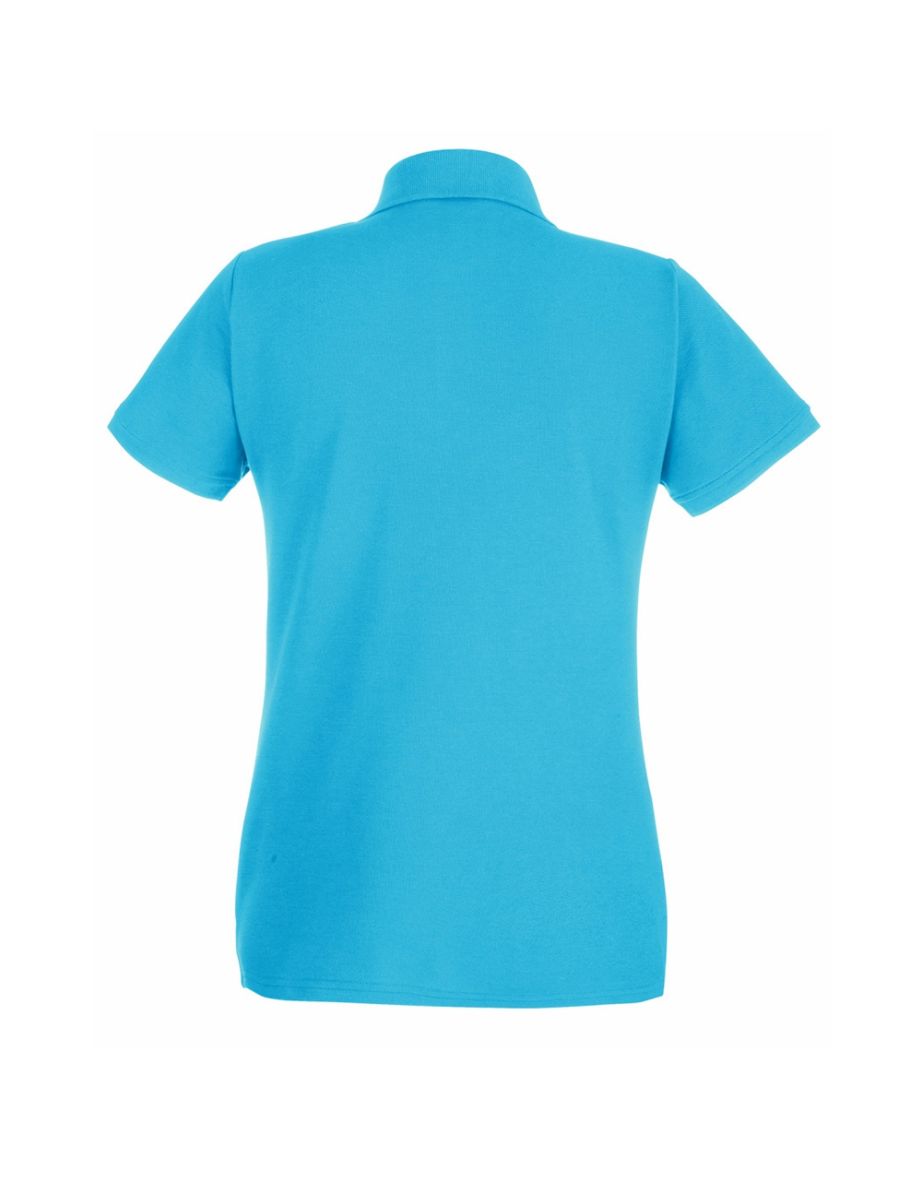 Fruit Of The Loom Ladies Lady-Fit Premium Short Sleeve Polo Shirt - Azure Blue - 1