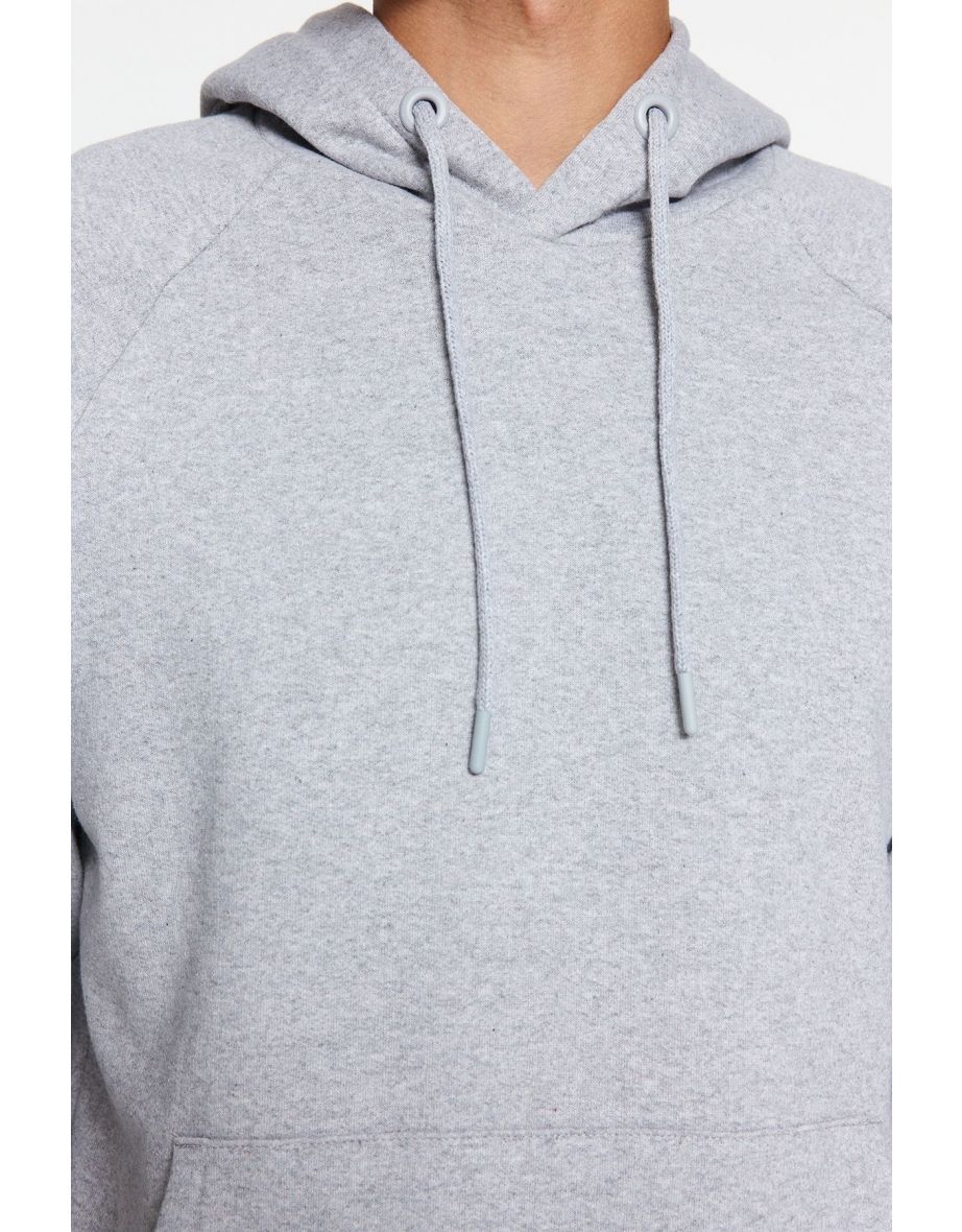 Grey Regular/Normal Cut Hooded Fleece/Warm - 7
