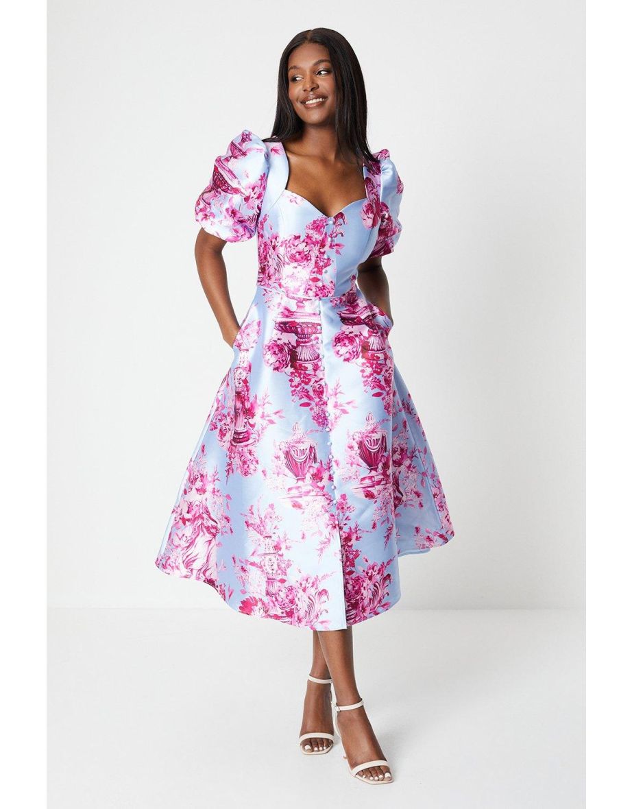 Shop Coast Fashion Blue Floral A Line Midaxi Evening Dress Online in Bahrain VogaCloset