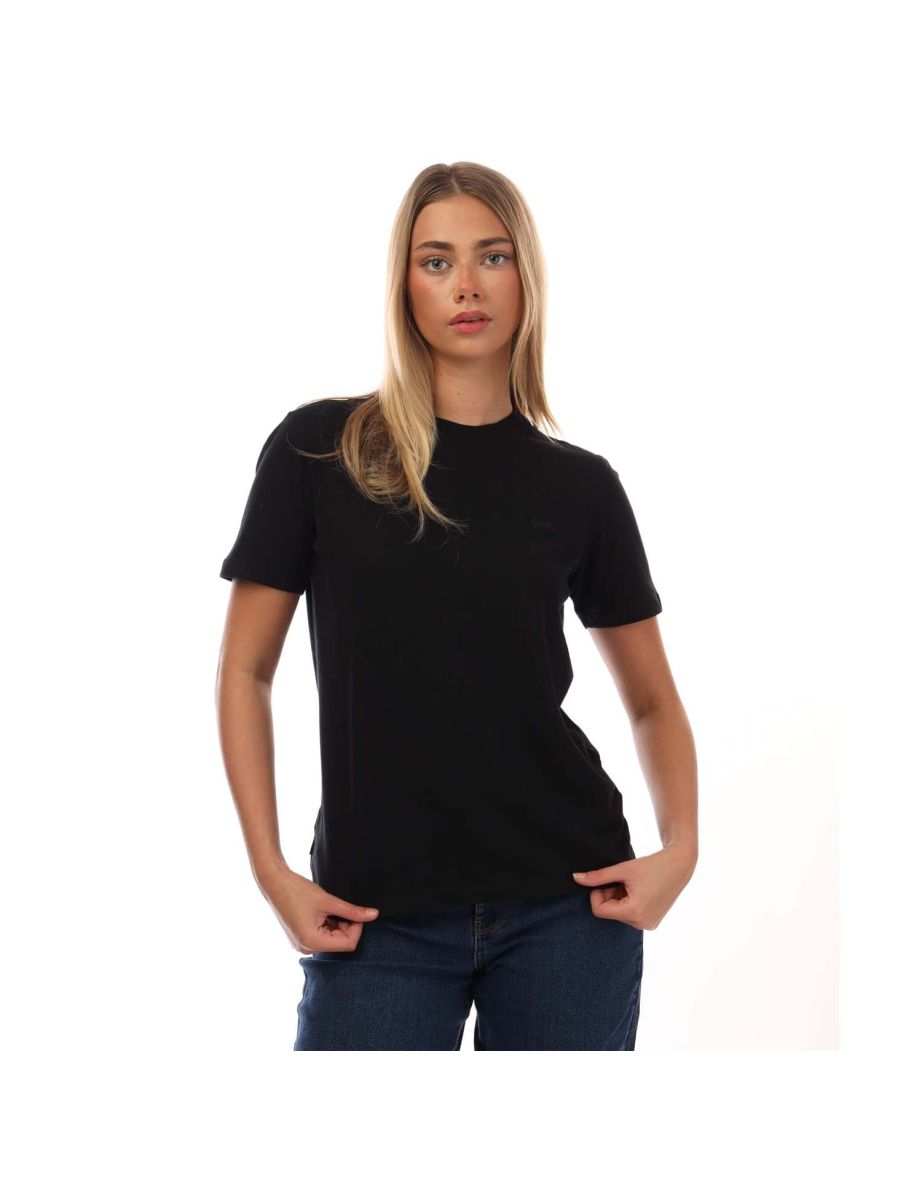 Women's Superdry Vintage Logo Embroidered T-Shirt in Black