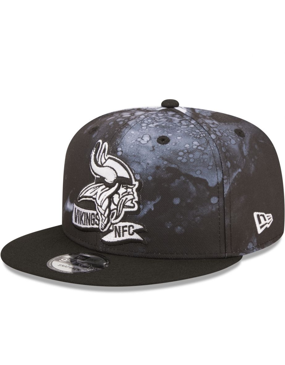 MINNESOTA VIKINGS SIDELINE 9FIFTY SNAPBACK HAT - BLACK/ WHITE INK