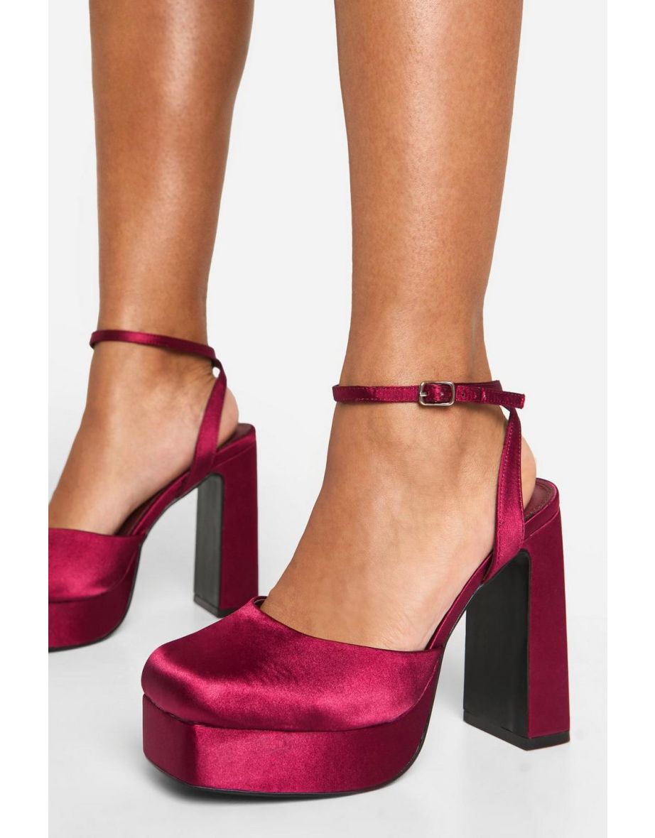 Burgundy heels wide fit hotsell