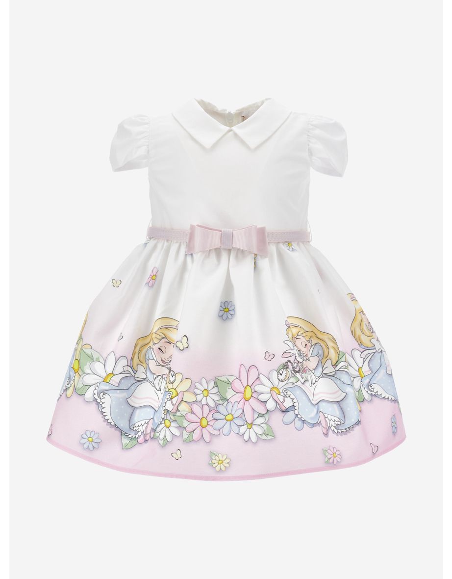 Baby Girls Alice In Wonderland Dress in White