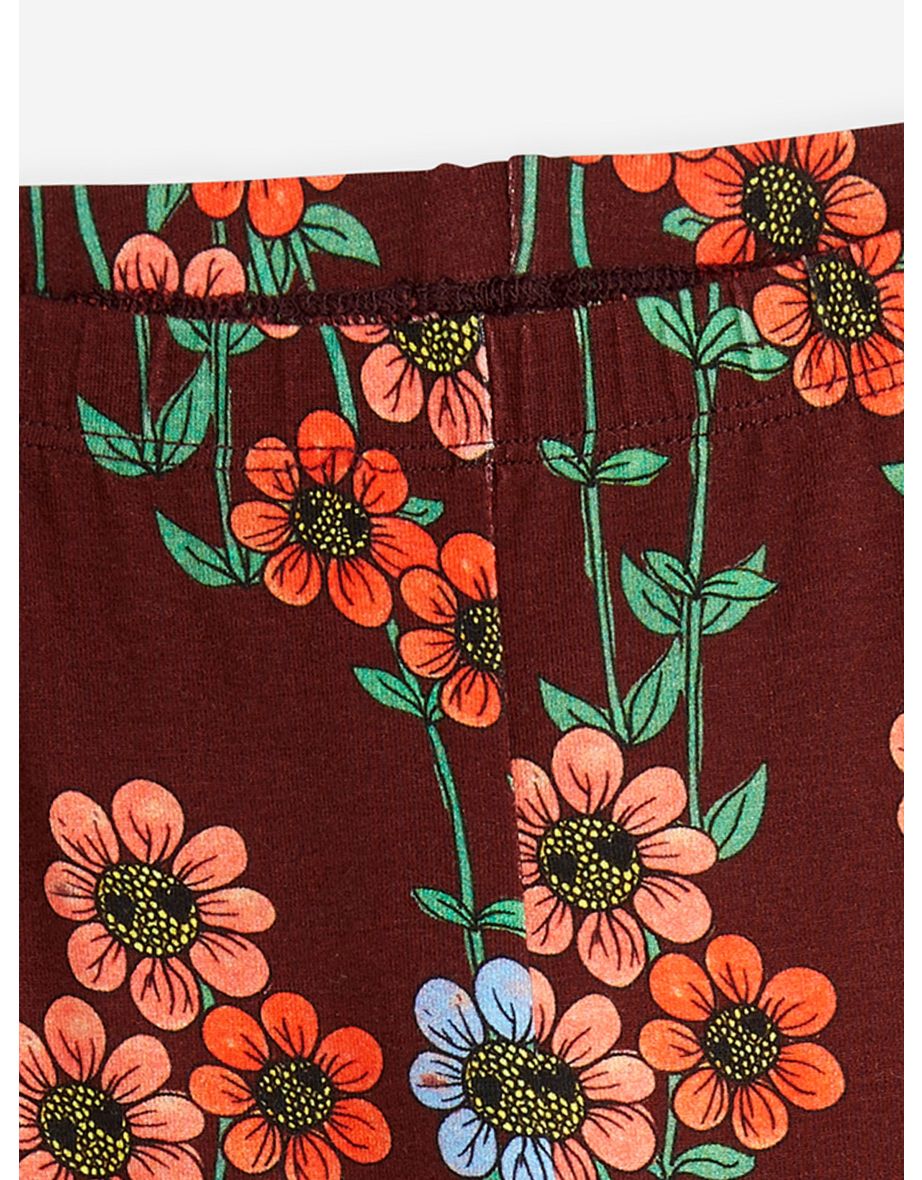 Mini Rodini Girls Daisy Print Leggings in Multicolour - 3