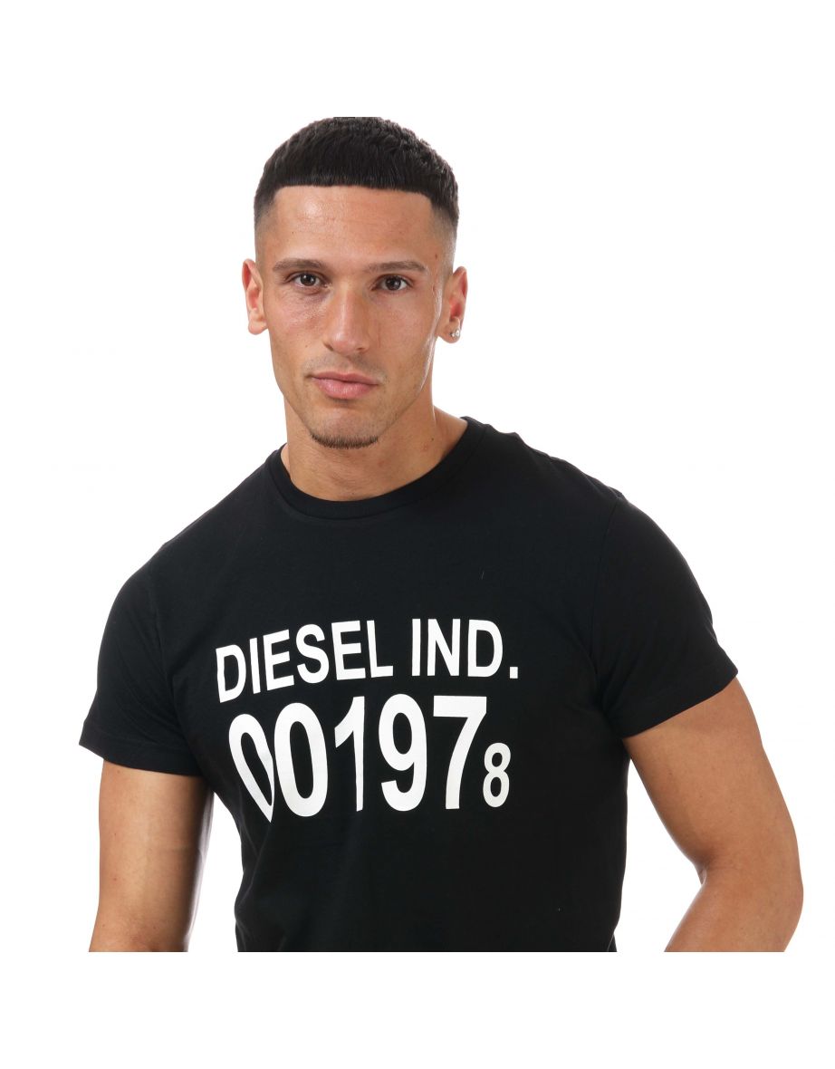 Men's Diesel T-Diego 001978 T-Shirt in Black - 5