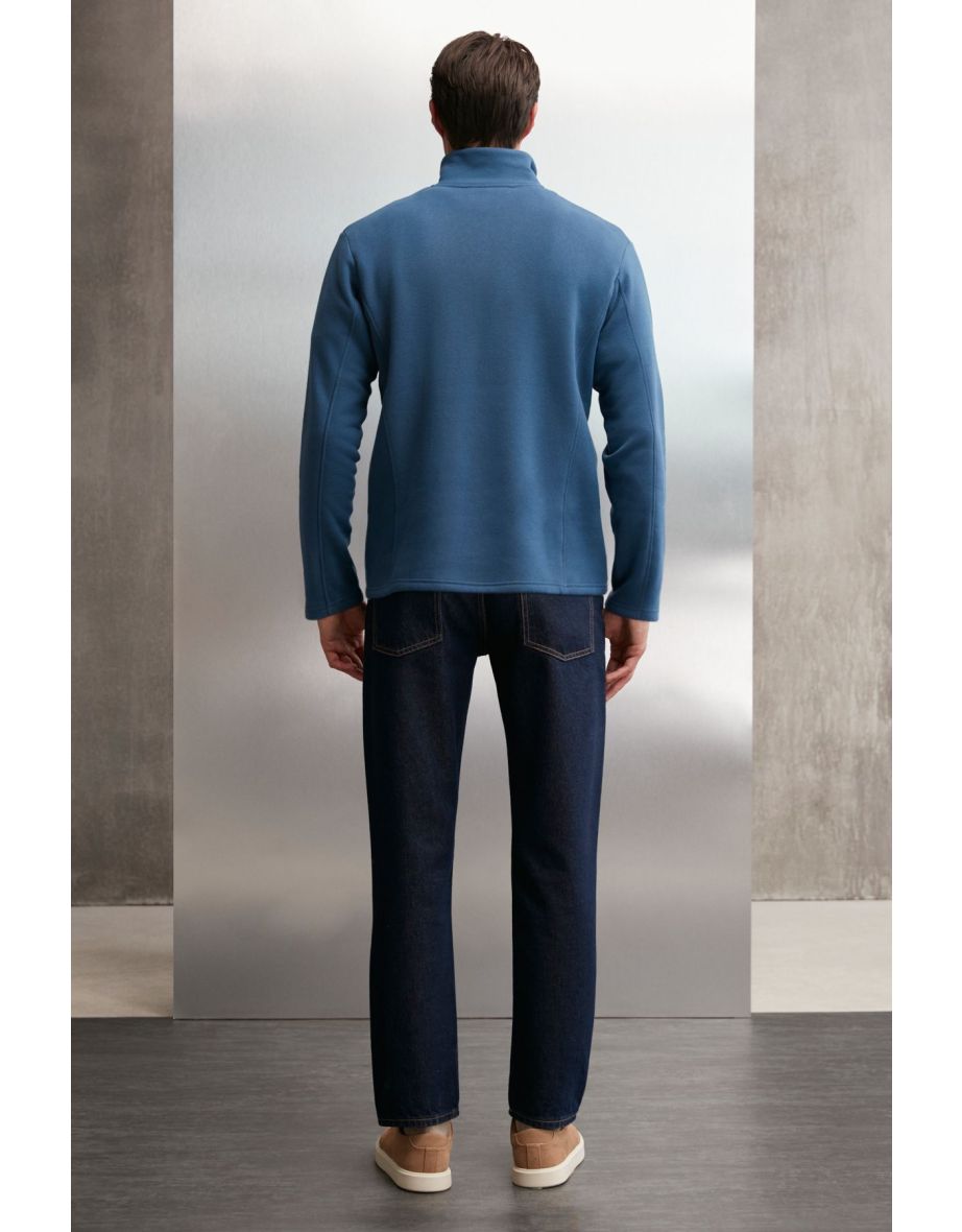 Halden Oversize Blue Single Sweatshirt - 5
