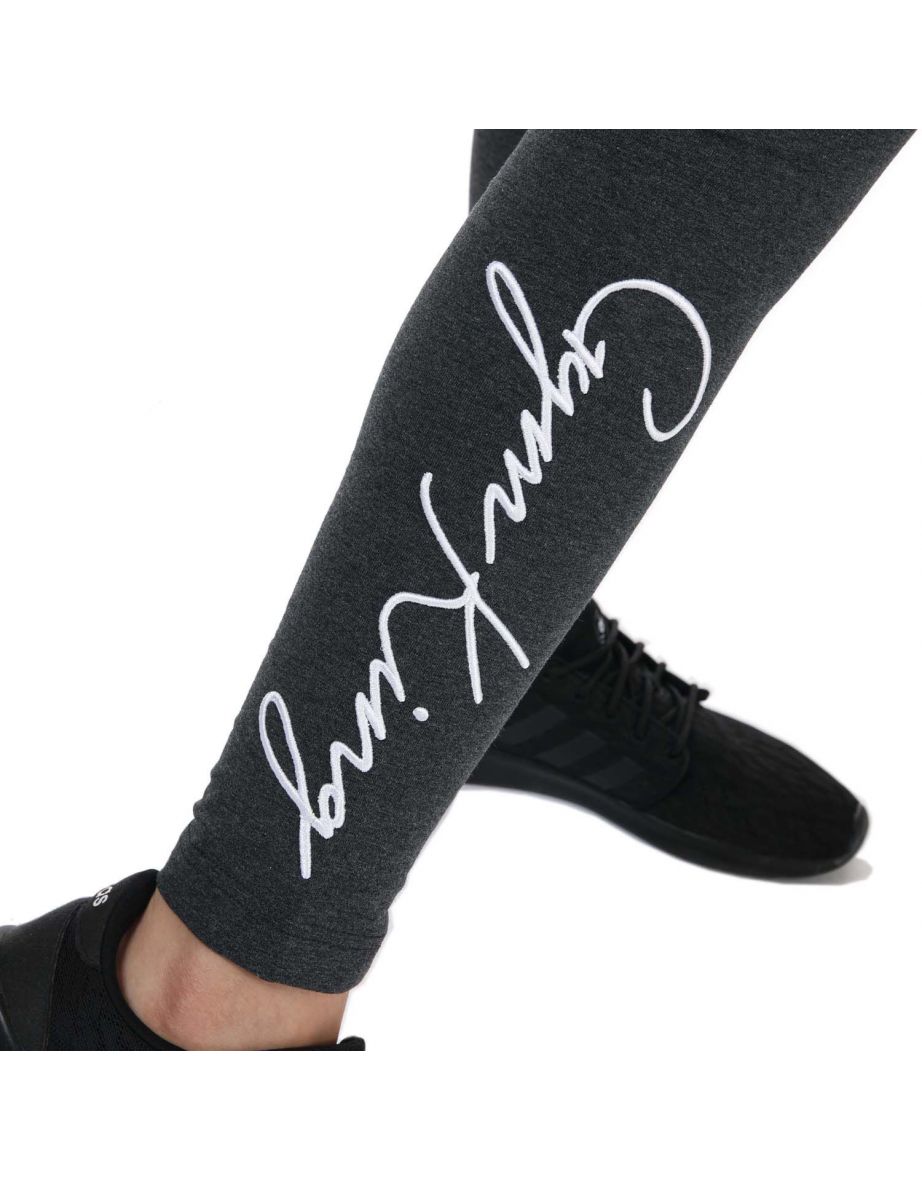 Women's Gym King Script Leggings in Grey - 5