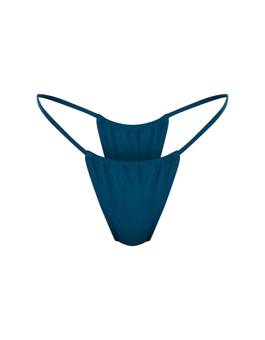 Teal Mini Tanga Bikini Bottoms - 2