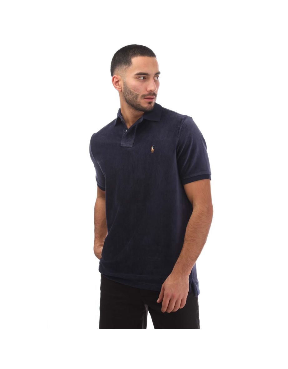 Men's Ralph Lauren Classic-Fit Corduroy Polo Shirt in Blue
