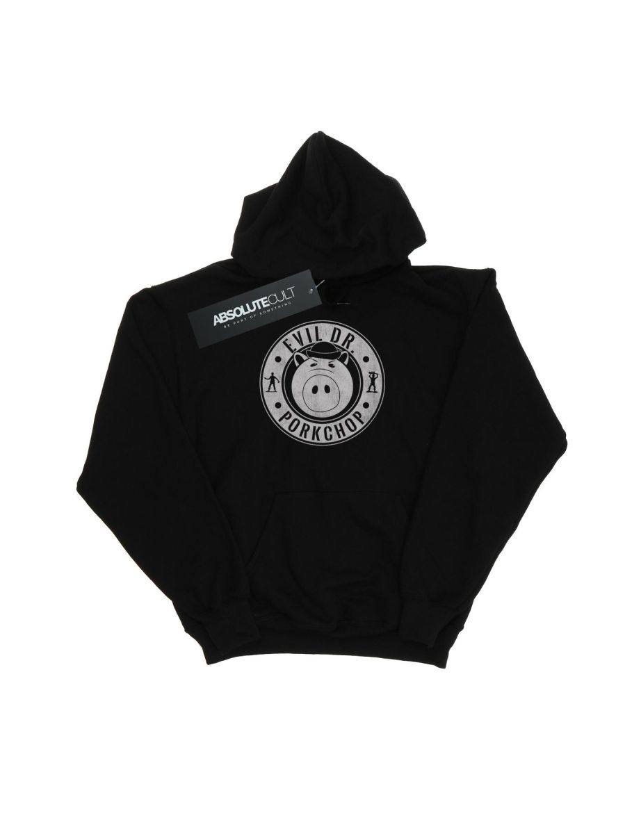 Disney Girls Toy Story Evil Dr Pork Chop Logo Hoodie - Black