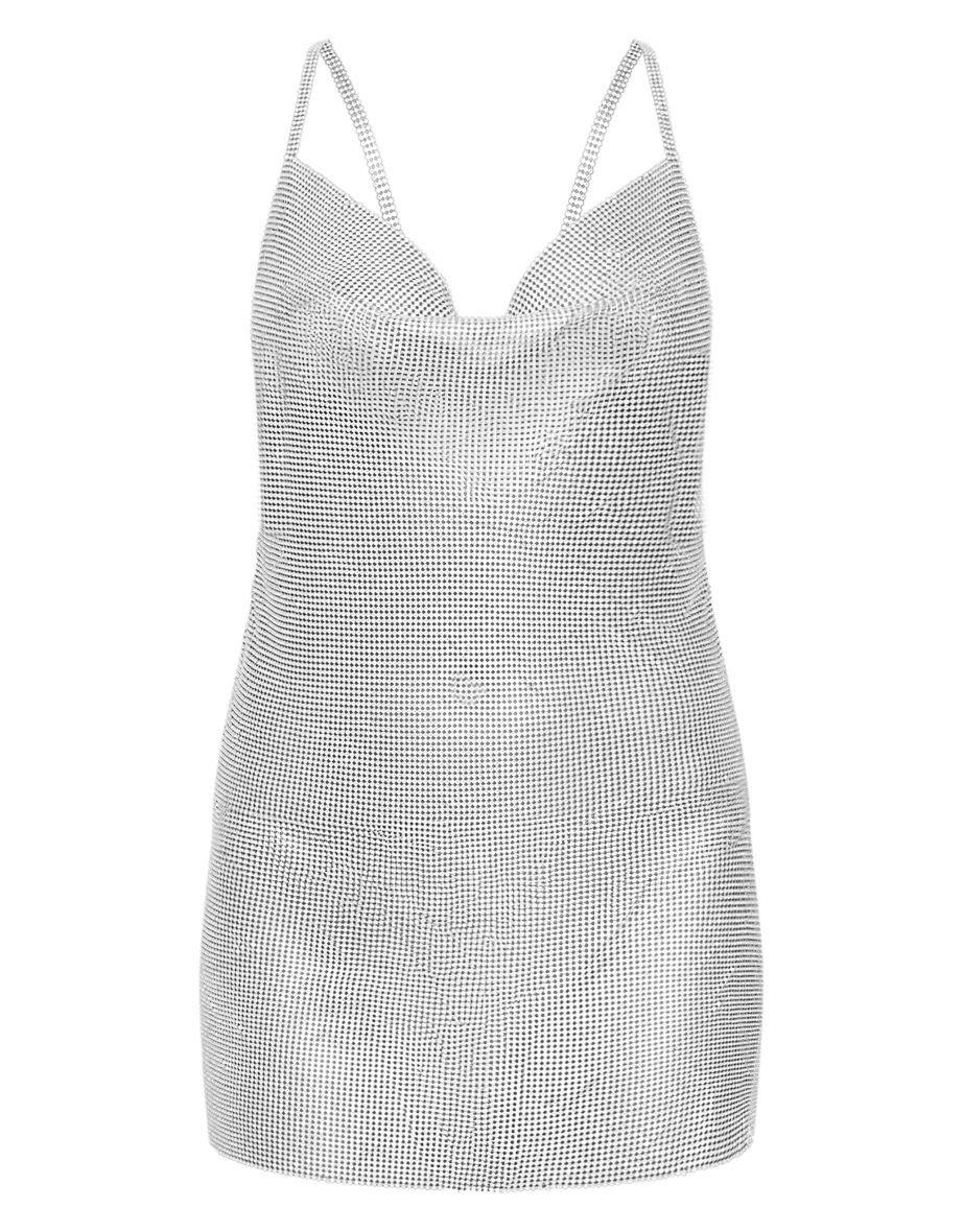 Silver Chainmail Mini Dress - 4
