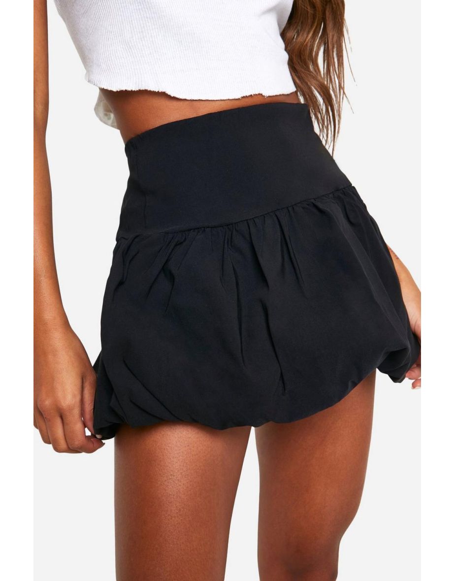 Bengaline Bubble Puffball Mini Skirt - black - 3
