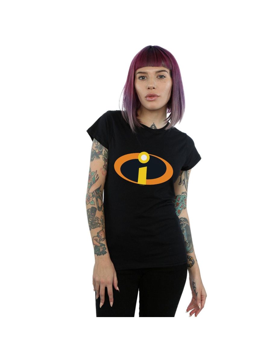 Disney Womens/Ladies The Incredibles Costume Logo Cotton T-Shirt - Black