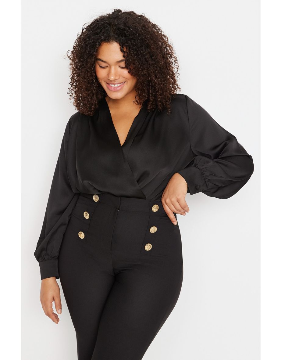 Plus Size Bodysuit - Black - Regular fit