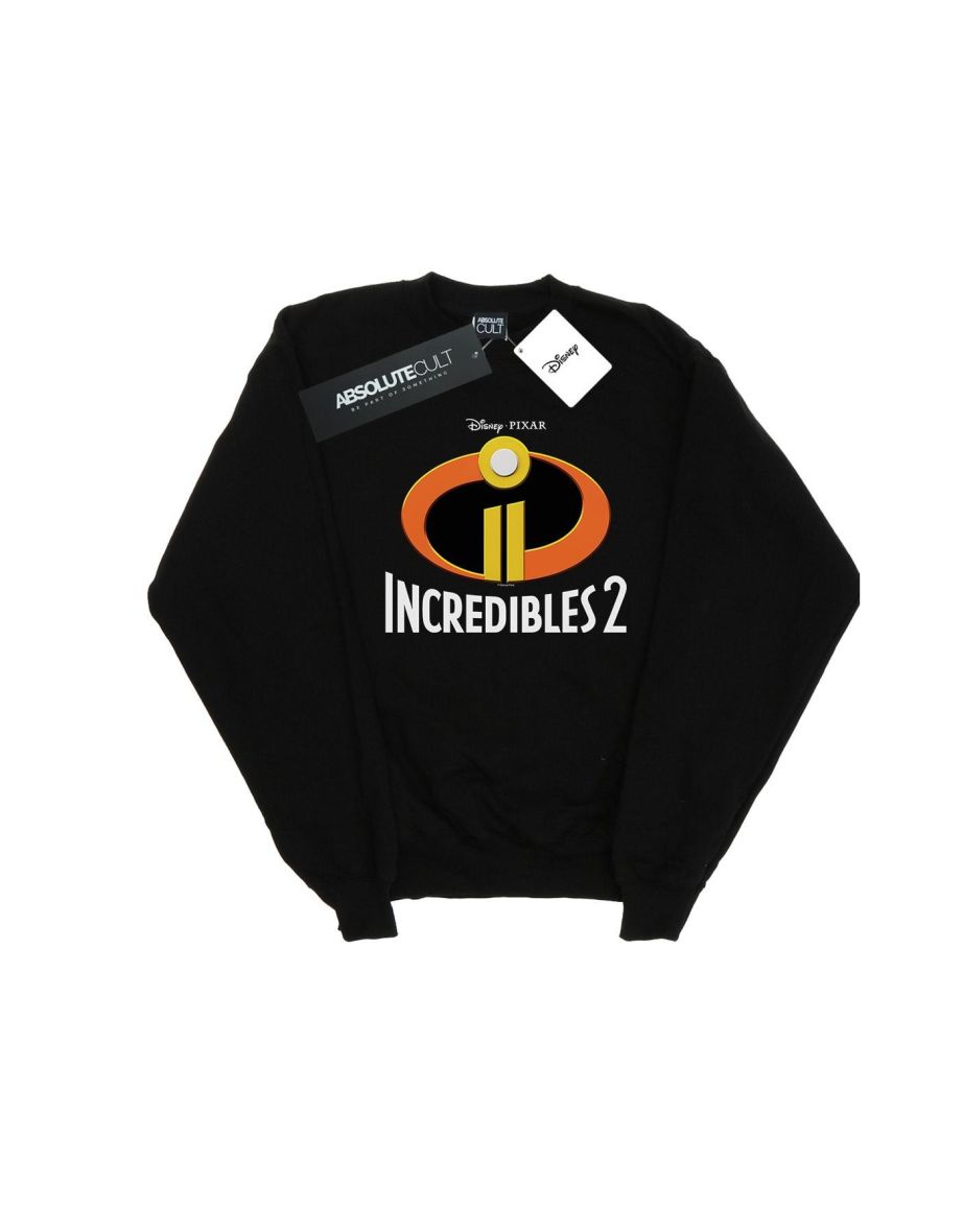Disney Girls Incredibles 2 Emblem Logo Sweatshirt - Black - 1