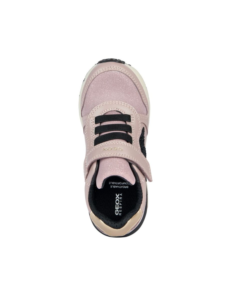 Geox Girls J Fastics G Trainers - Antique Rose/Black - 3
