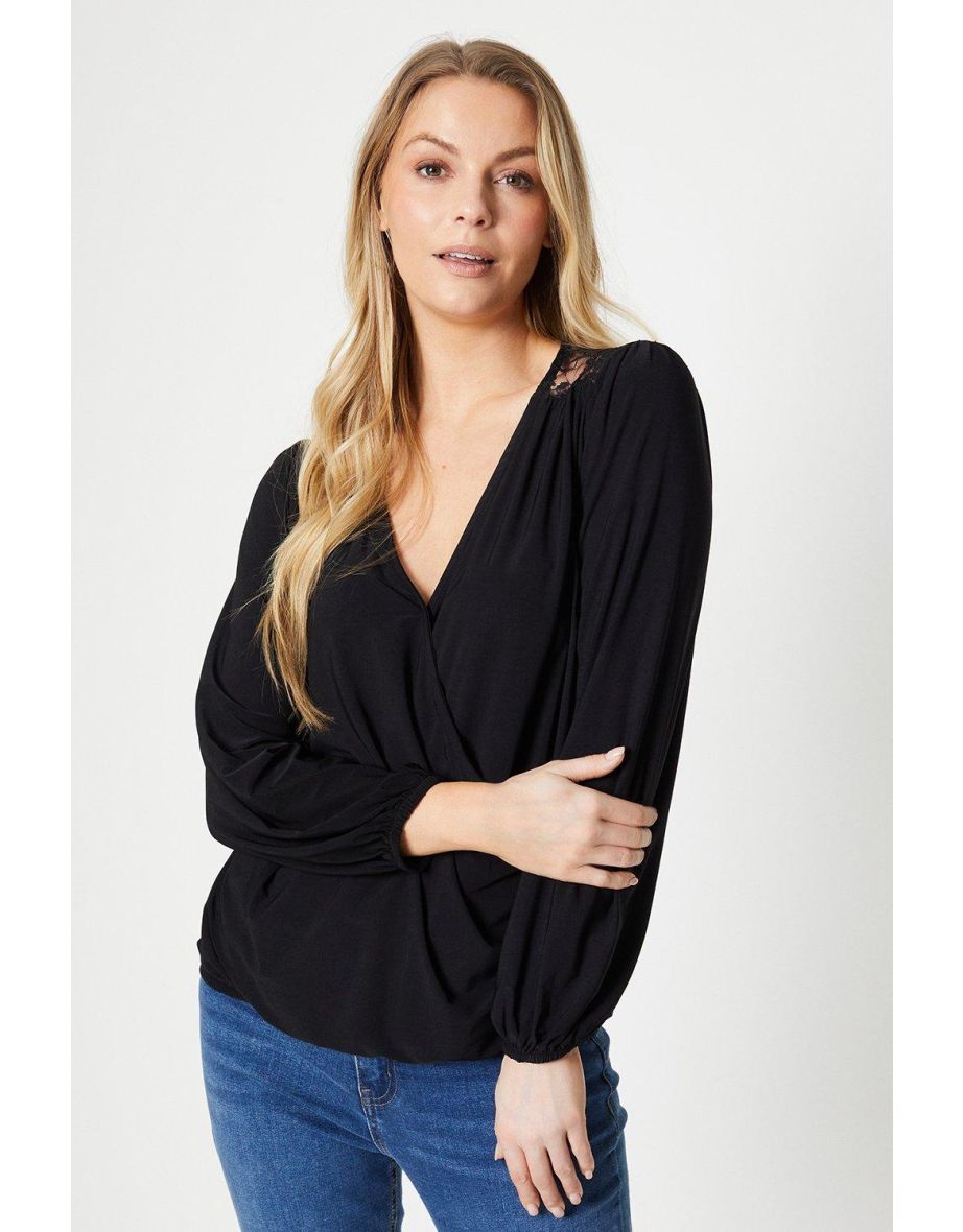 Lace Jersey Top