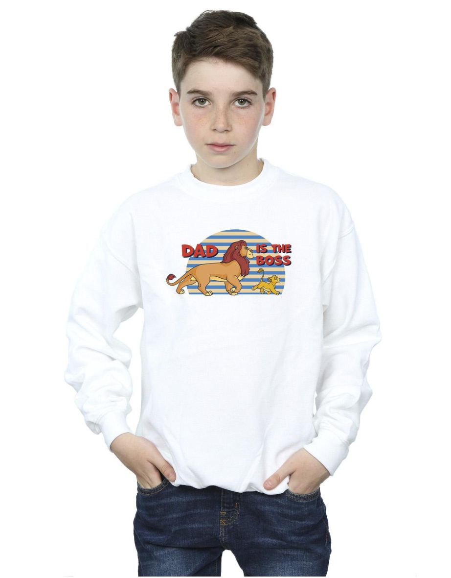 Disney Boys The Lion King Dad Boss Sweatshirt - White