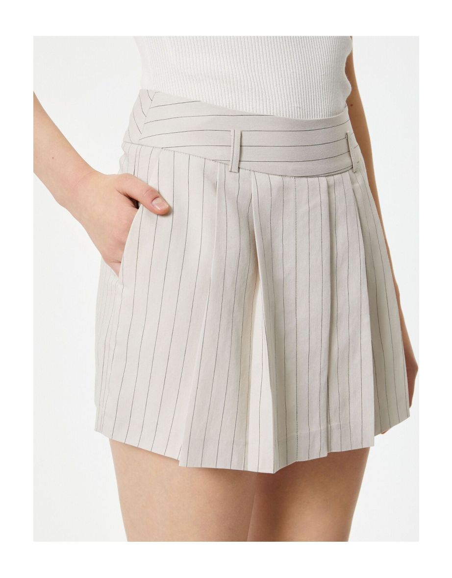 Mini Pleated Skirt Pocket Detail Normal Waist - 4