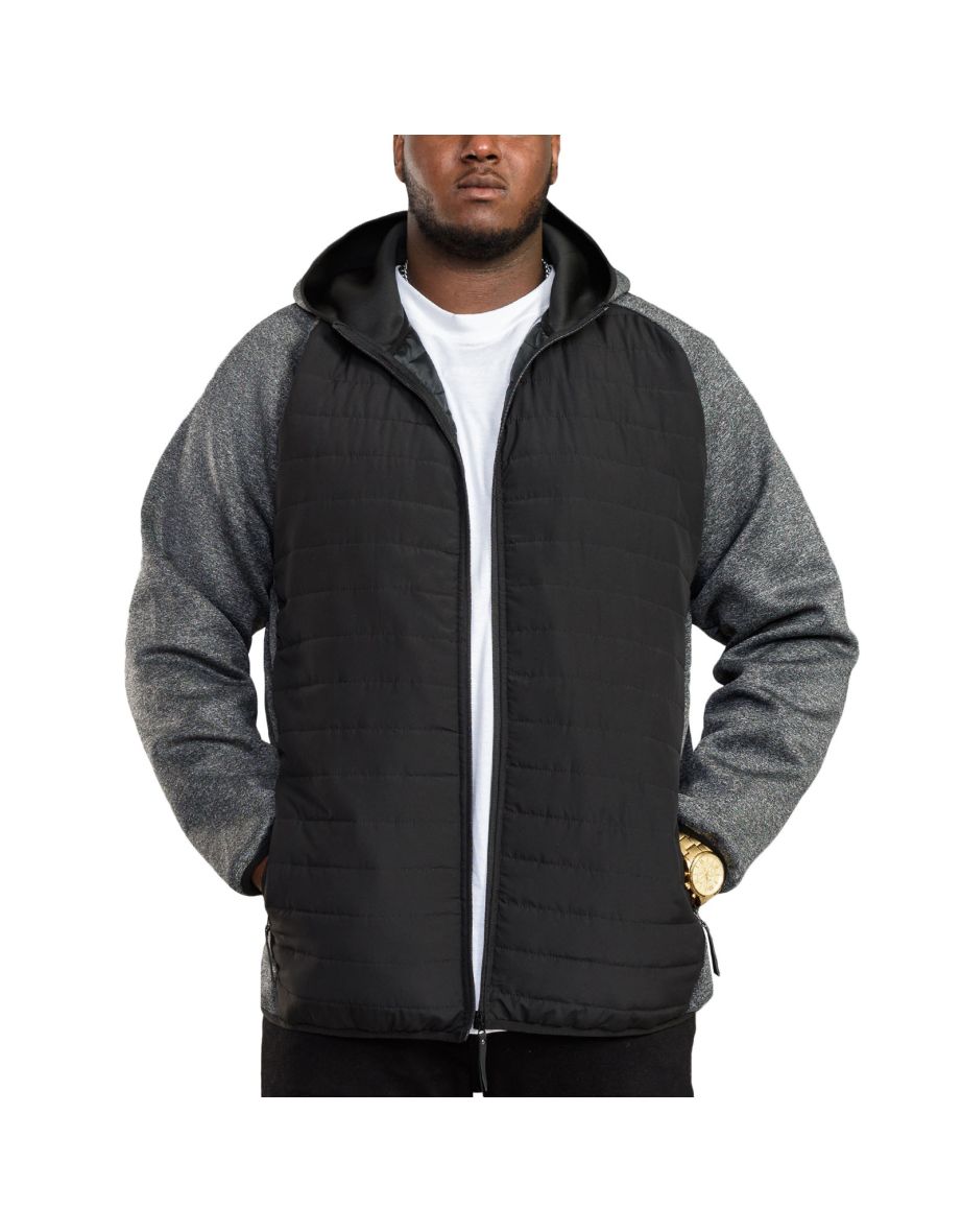 Shop Duke D555 Mens Highampton Big Tall Kingsize Hooded Quilted Jacket Black Grey Online in Oman VogaCloset