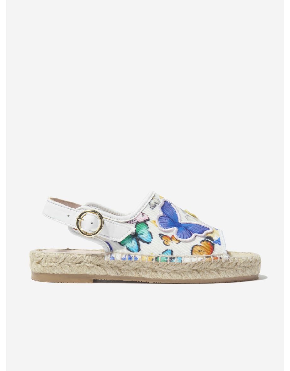 Girls Riva Butterfly Espadrilles in White