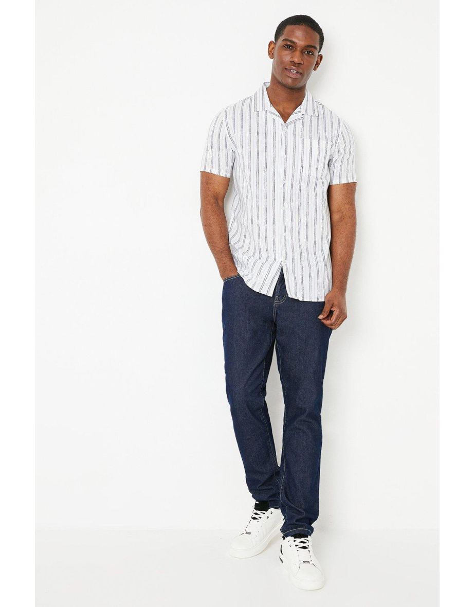 Stripe Revere Collar Shirt