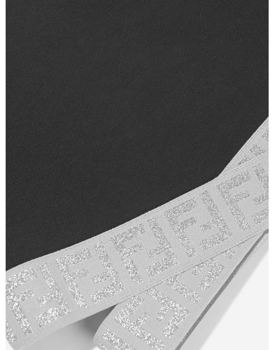 Girls Cropped FF Logo Top in Black - 3
