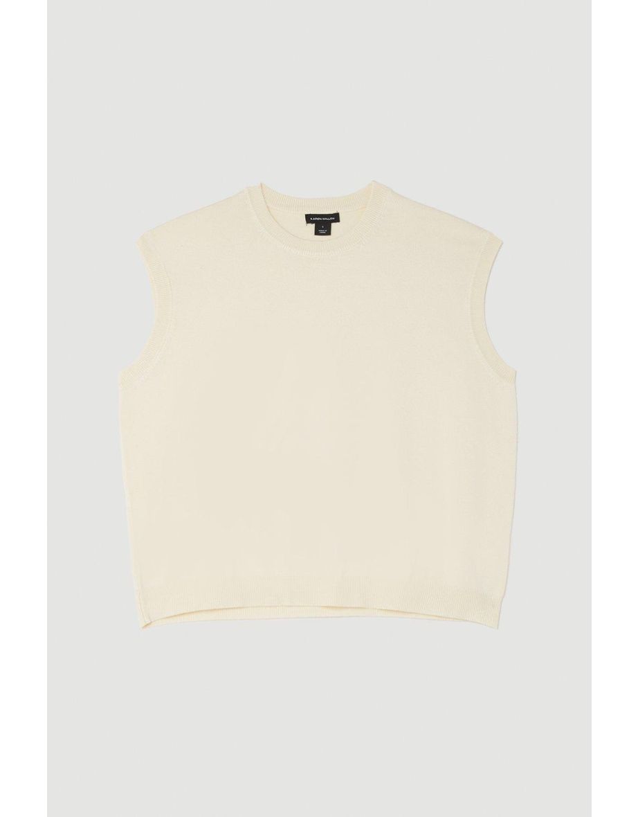 Karen Millen Sleeveless Knitted Vest Sweater - 3