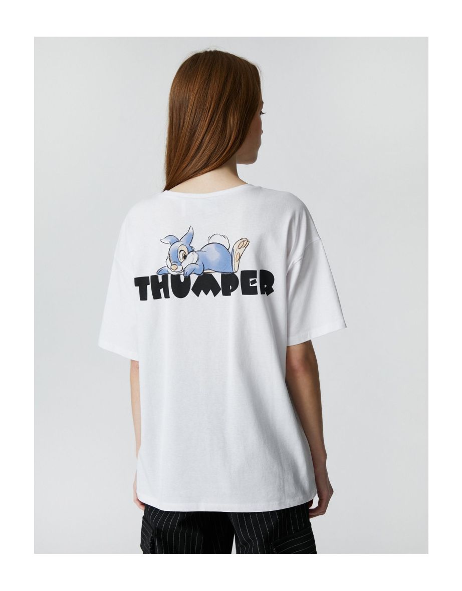 Bambi Oversized Licensed Crew Neck Short Sleeved Bambi T-Shirt. - 5