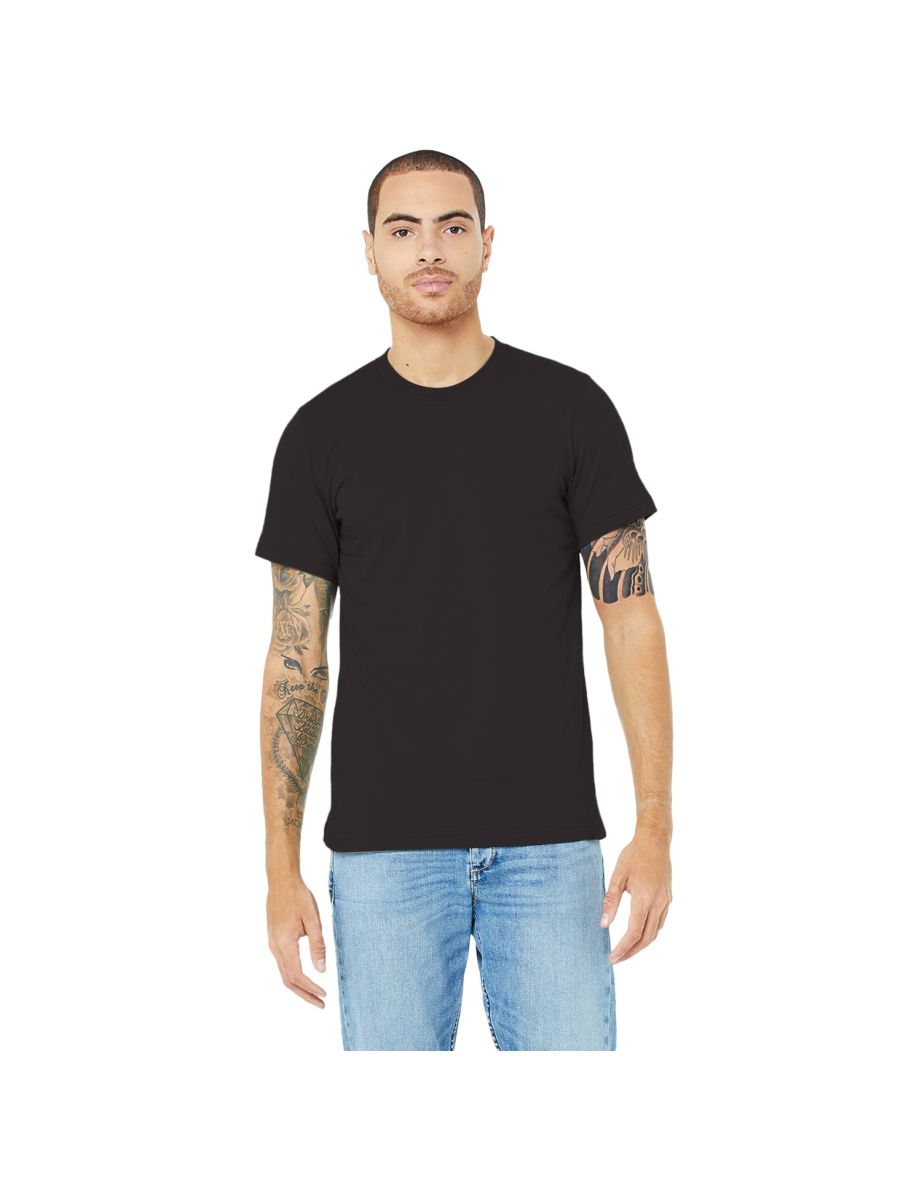 Canvas Unisex Jersey Crew Neck T-Shirt / Mens Short Sleeve T-Shirt - Vintage Black
