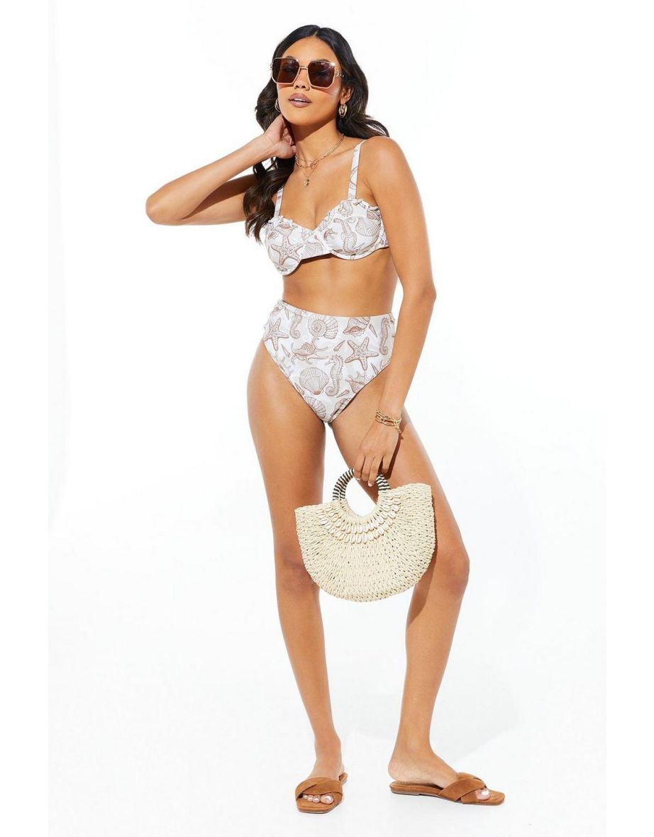 Woven High Waisted Bikini Briefs